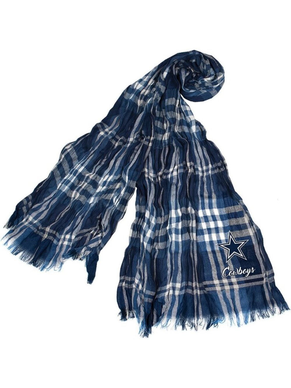 Cozy Unisex Plaid Crinkle Scarf | NFL Inspired Fashion Accessory